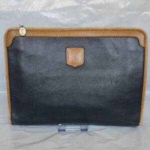 Céline Black Leather Clutch Bag